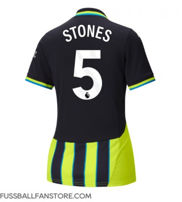 Manchester City John Stones #5 Replik Auswärtstrikot Damen 2024-25 Kurzarm